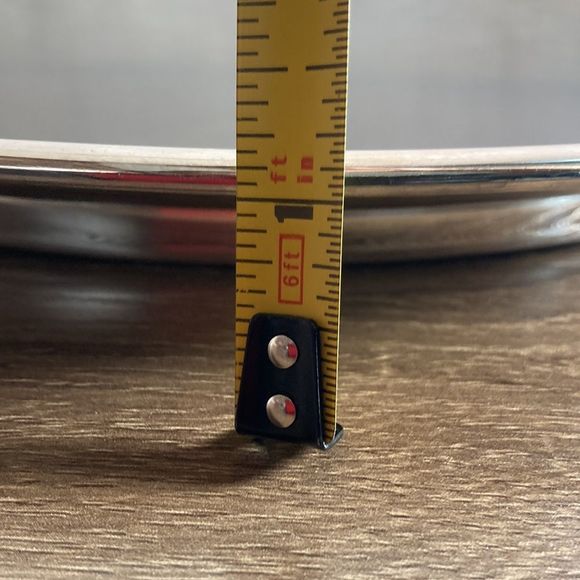 Vintage Crescent Silver Plated Rim Black Center Formica Serving Platter 14.25” - Picture 8 of 8